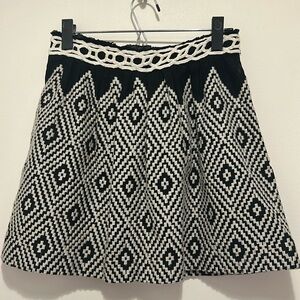 Free People Embroidered High Waist Mini Skirt.